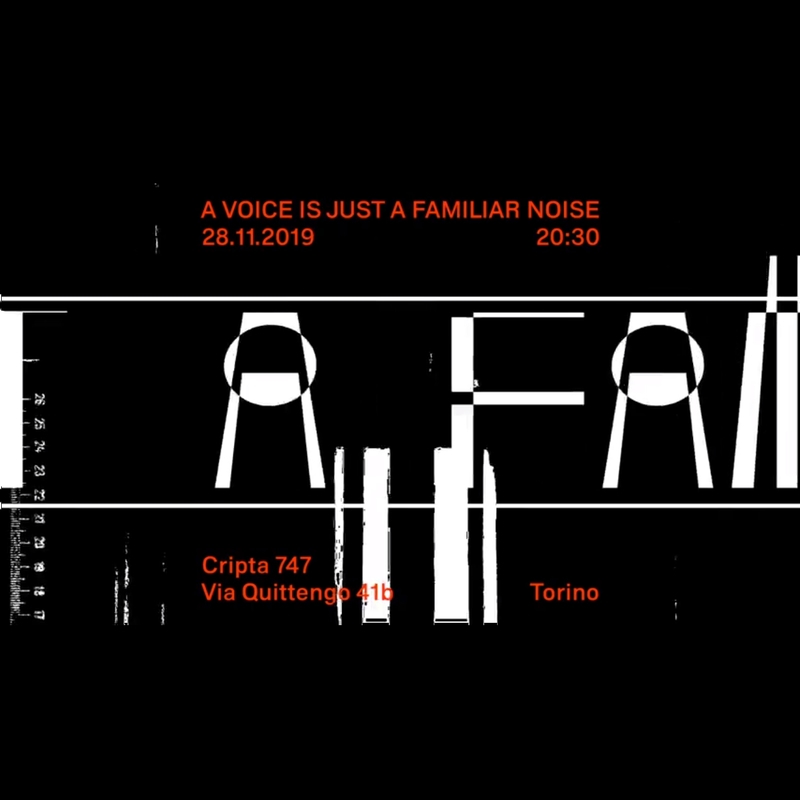A Voice Is Just A Familiar Noise @ Cripta747 | Torino, 28/11/2019 PAYNOMINDTOUS.IT image 2