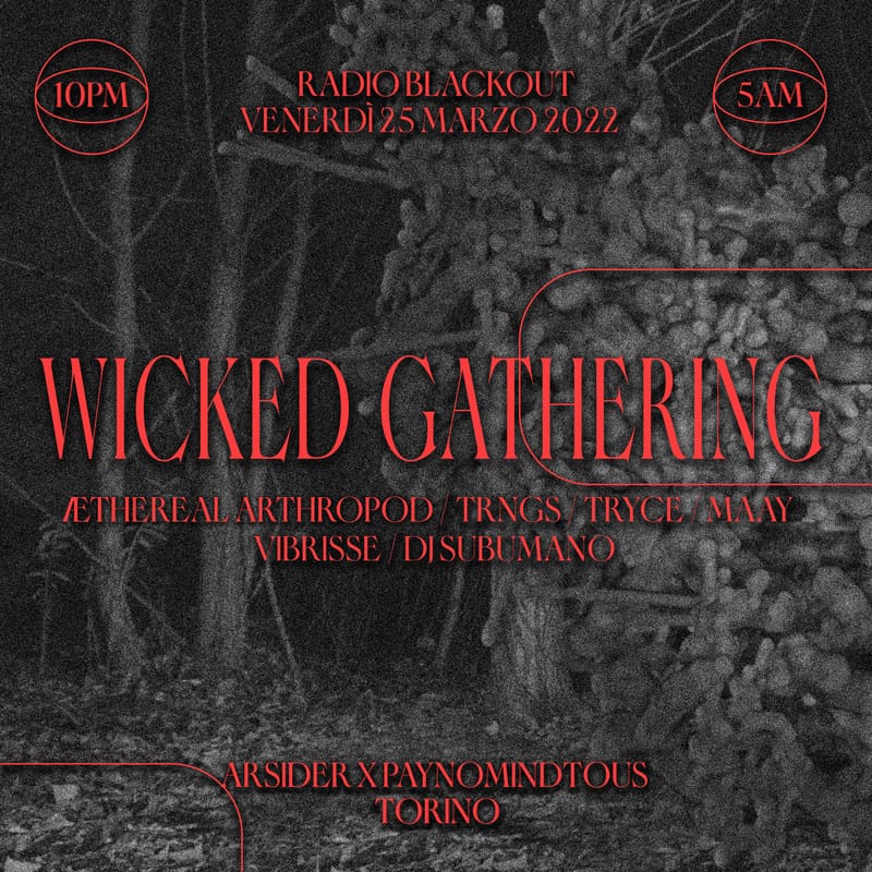 Arsider ✘ PAYNOMINDTOUS: Wicked Gathering | 25/03/2022 @ Radio Blackout, Turin PAYNOMINDTOUS.IT image 2