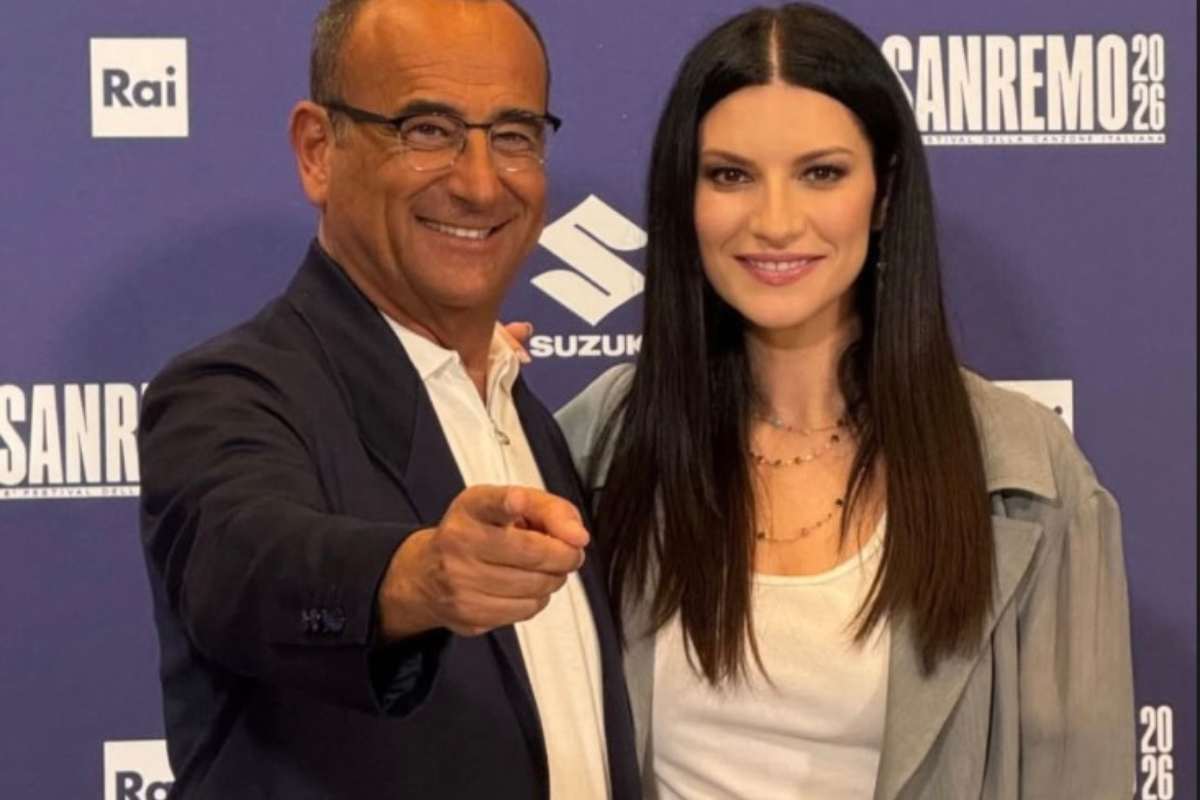 Conferenza stampa Carlo Conti e Laura Pausini