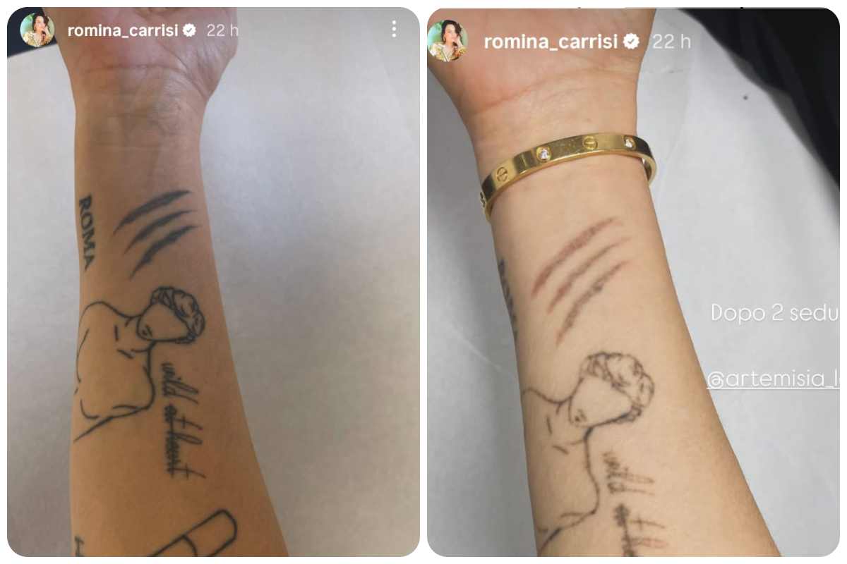 Romina Carrisi tatuaggi